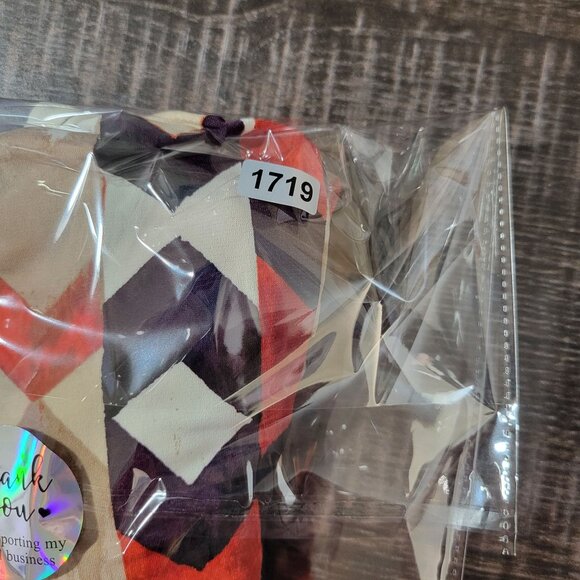 Worthington Womens Petite L Geometric Print Short Sleeve Top Multicolor Workwear - Picture 8 of 8